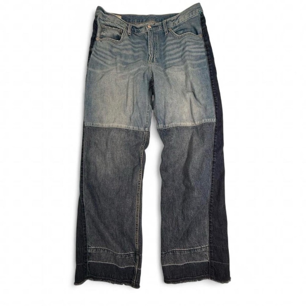 GAP Women's Two-Tone Baggy Low Rise Patchwork Boyfriend Jeans size 31/12